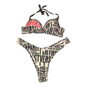 Trendy Black and White Graphic Bikini